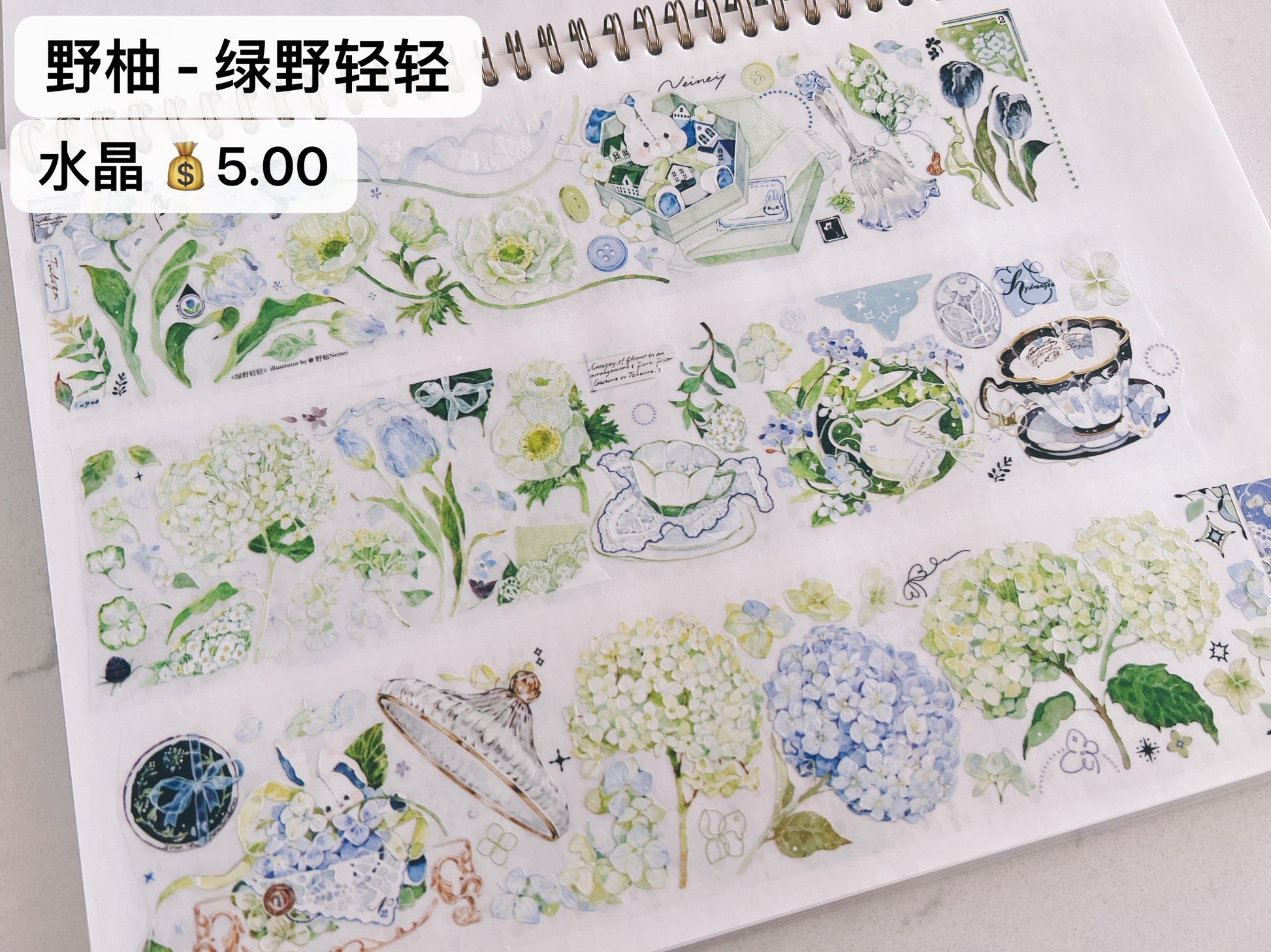 野柚NeiNei Decorative Tapes PET, Crystal - One cycle