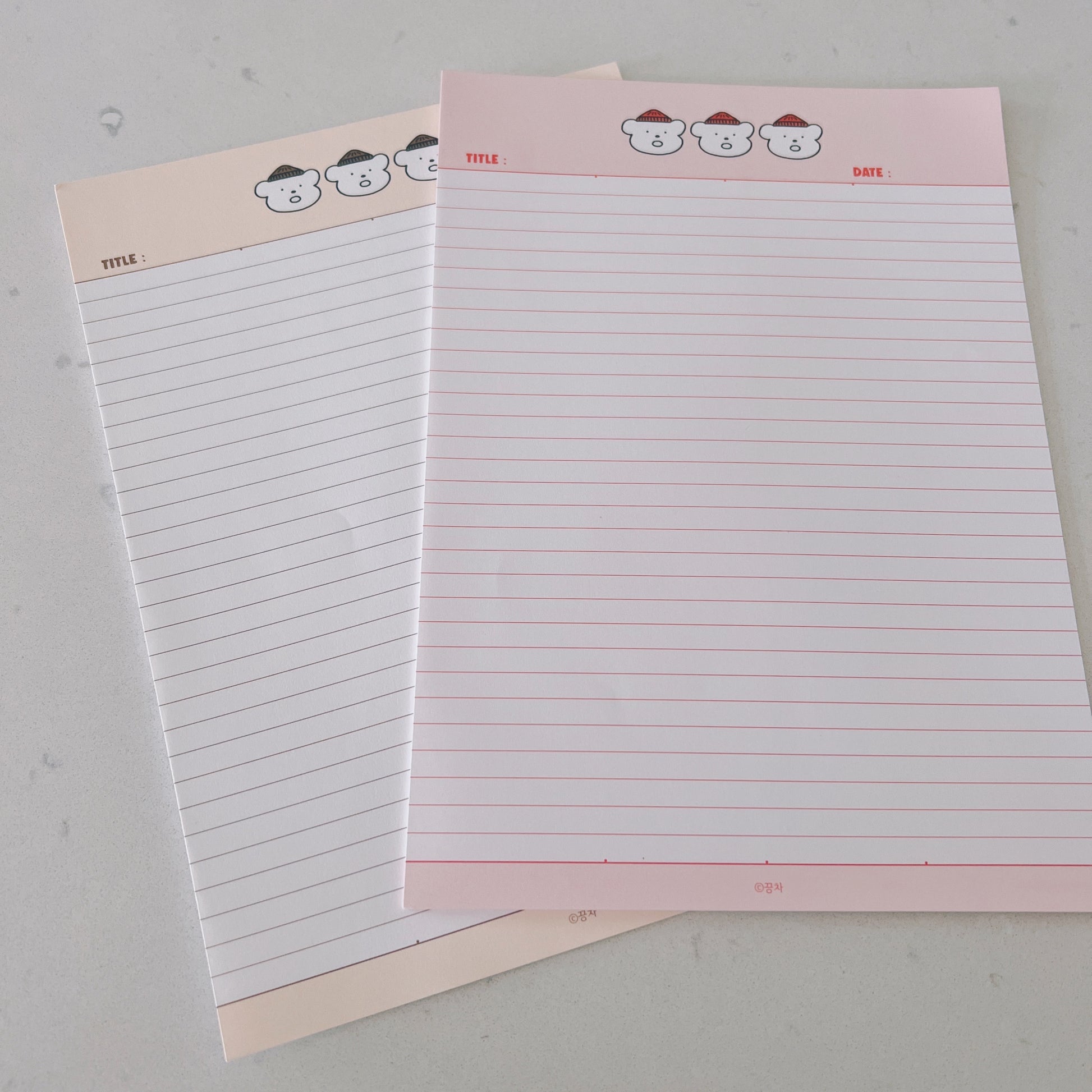 KKEUNGCHA Double Side Notepads Line B5 Size Meet KaKa